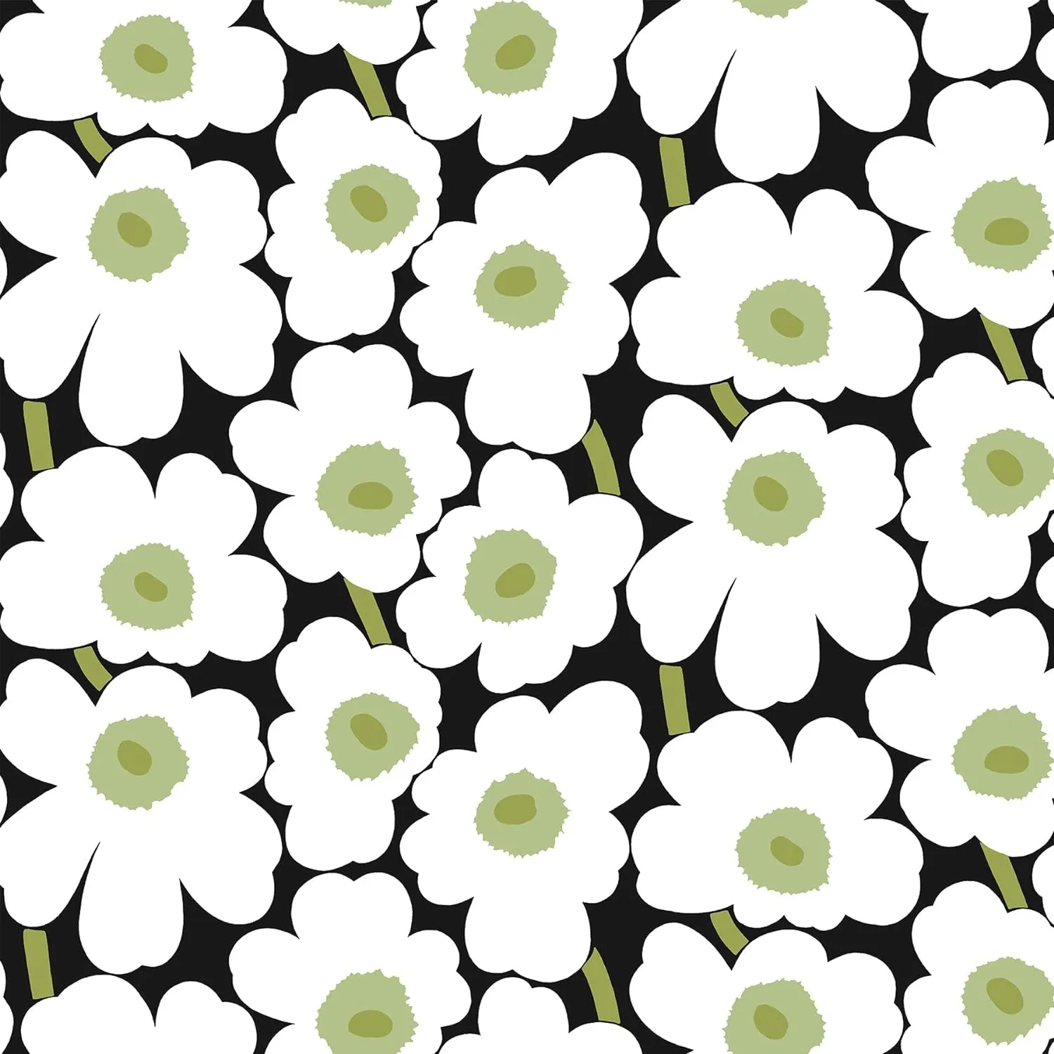 MARIMEKKO Black Pieni Unikko Peel & Stick Wallpaper (MKS4494)