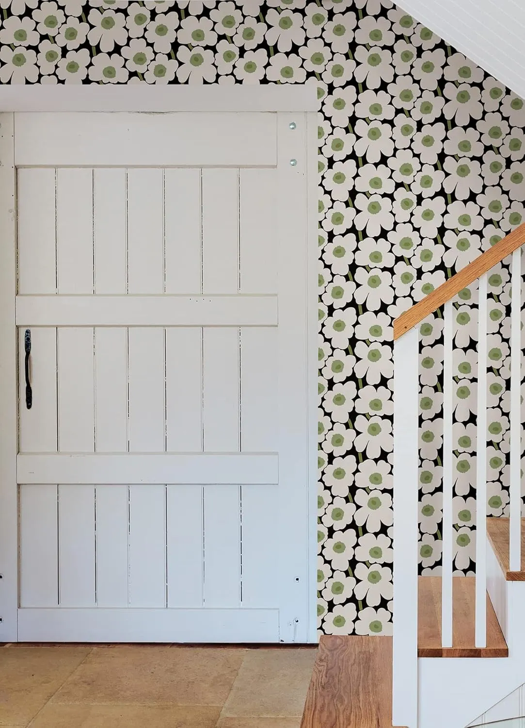 MARIMEKKO Black Pieni Unikko Peel & Stick Wallpaper (MKS4494)