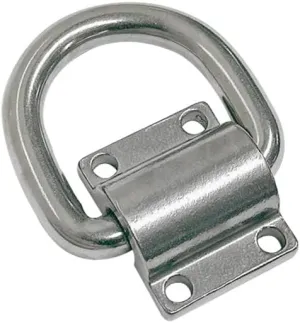 Marine Boat Stainless Steel 316 3/4" Bolt-On Lashing Ring D-Ring Anchor Tie Down