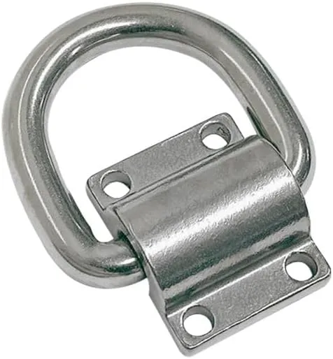Marine Boat Stainless Steel 316 3/4" Bolt-On Lashing Ring D-Ring Anchor Tie Down