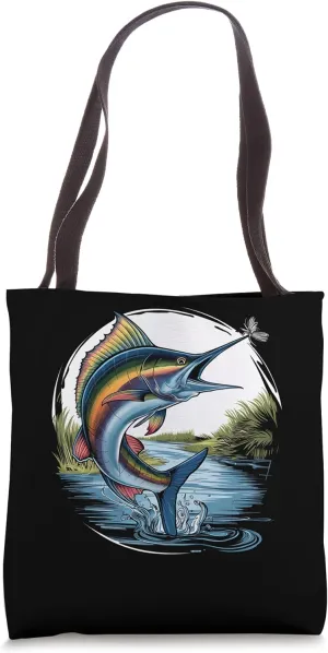 Marlin Fishing Deep Sea Saltwater Fish Florida Keys Design Tote Bag
