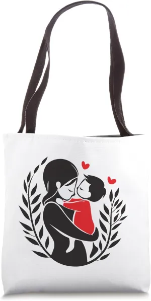 Maternal Embrace: Timeless Charm & Modern Minimalism Tote Bag