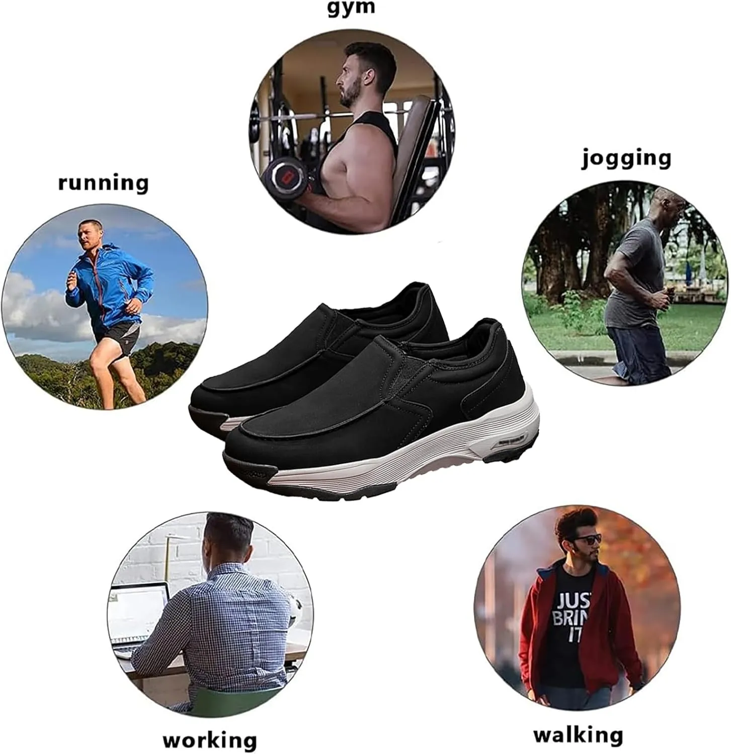 Men's Extra Wide Walking Shoes Slip On Outdoor Hiking Trekking Shoes,Arch Support Road Running Shoes Lightweight Orthopedic Athletic Sneakers,Yellow,41EU (Brown 43EU)