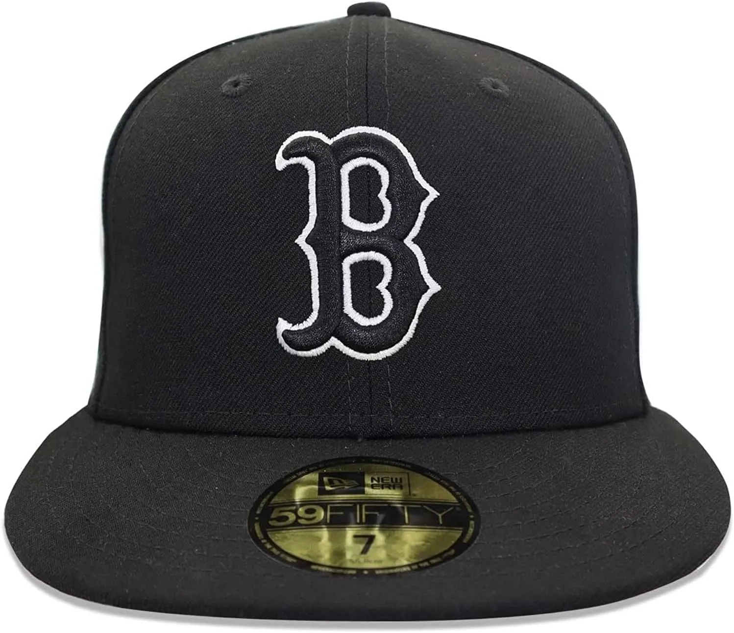 Men's MLB Boston Red Sox Basic 59Fifty Fitted Hat Black Outline