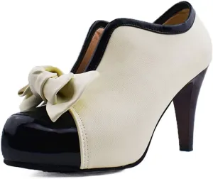 MFairy Fashion Classic Platform Pumps for Women with Bowties Sexy High Heeled Slip on Shoes
