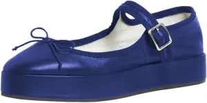 miss left Women Classic Platform Heel Closed Round Toe Mary Jane Flats Bows Strap Buckle Pumps Comfy Dance Party Shoes Size 4-16 US