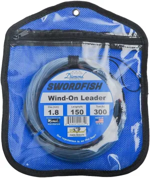 Momoi Diamond Special Swordfish Wind-On Leaders - 300lb Test - Blue - 150ft
