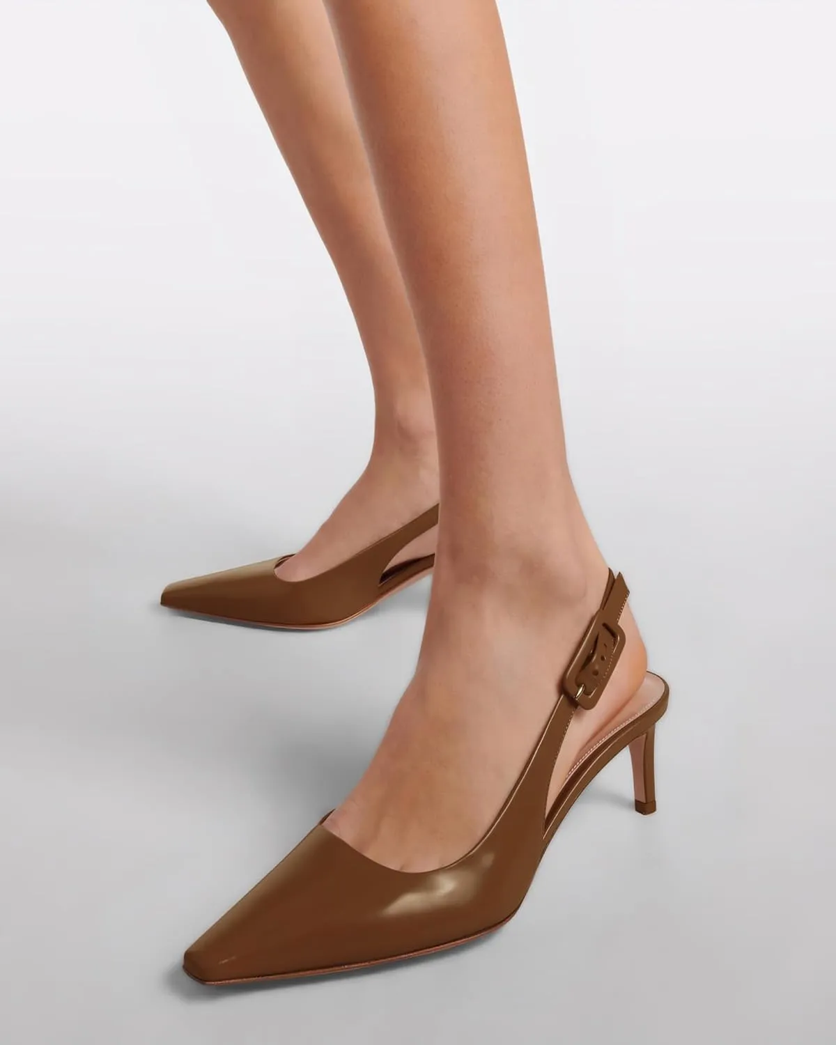 MUCCCUTE Slingback Heels for Women Closed Pointed Toe Heels Women's Pumps 2 3/5" Mid Heel Comfortable Office Wedding Party Pump