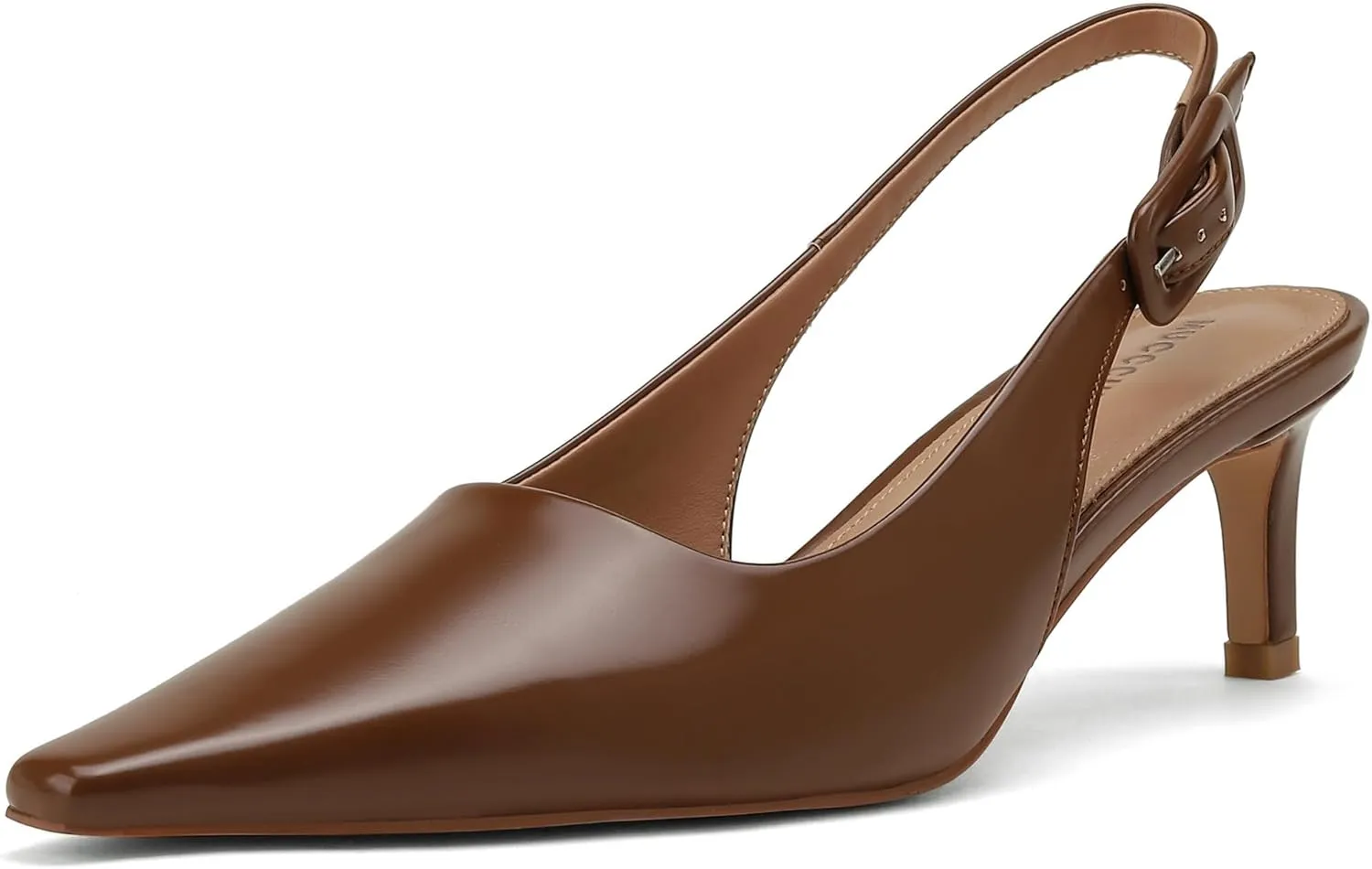 MUCCCUTE Slingback Heels for Women Closed Pointed Toe Heels Women's Pumps 2 3/5" Mid Heel Comfortable Office Wedding Party Pump