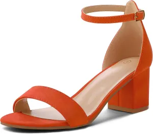 mysoft Women's Chunky Low Heels Open Toe Block Heeled Dress Ankle Strap Pump Wedding Sandals