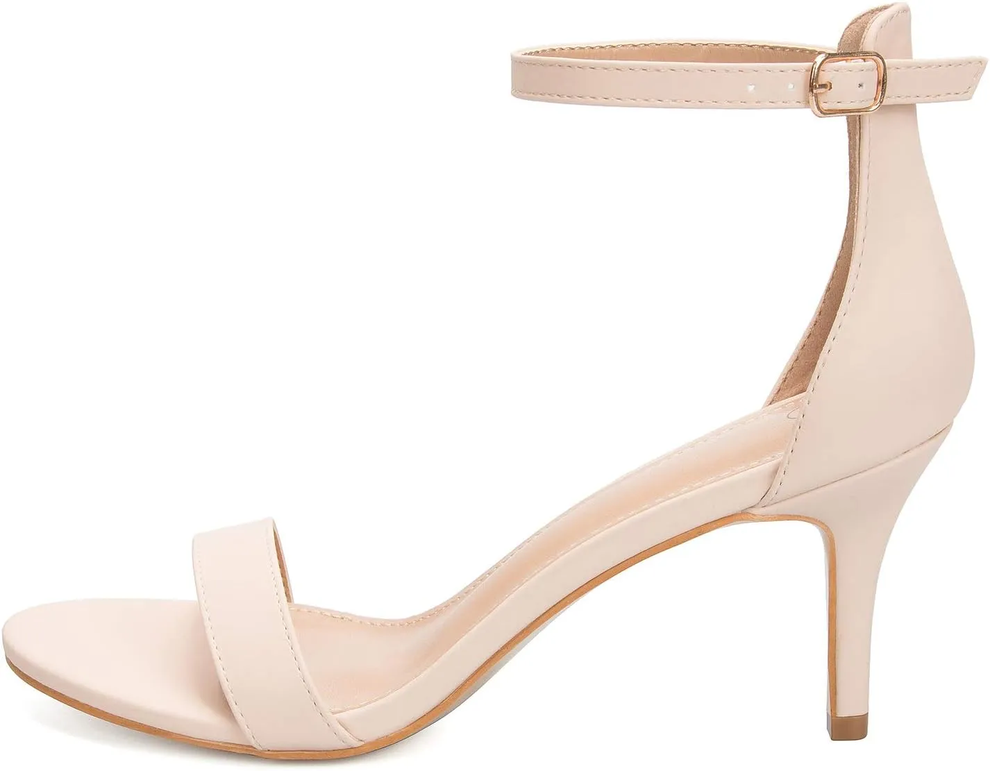 mysoft Women's Stilettos Pump Heel Sandals Ankle Strap Open Toe