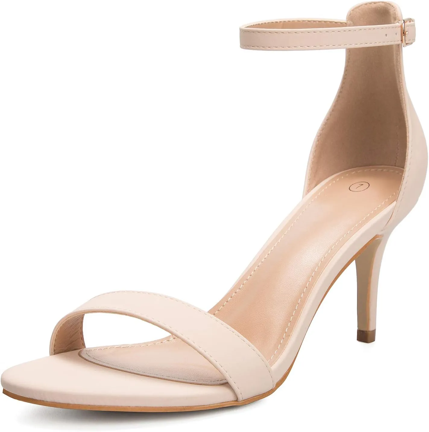 mysoft Women's Stilettos Pump Heel Sandals Ankle Strap Open Toe