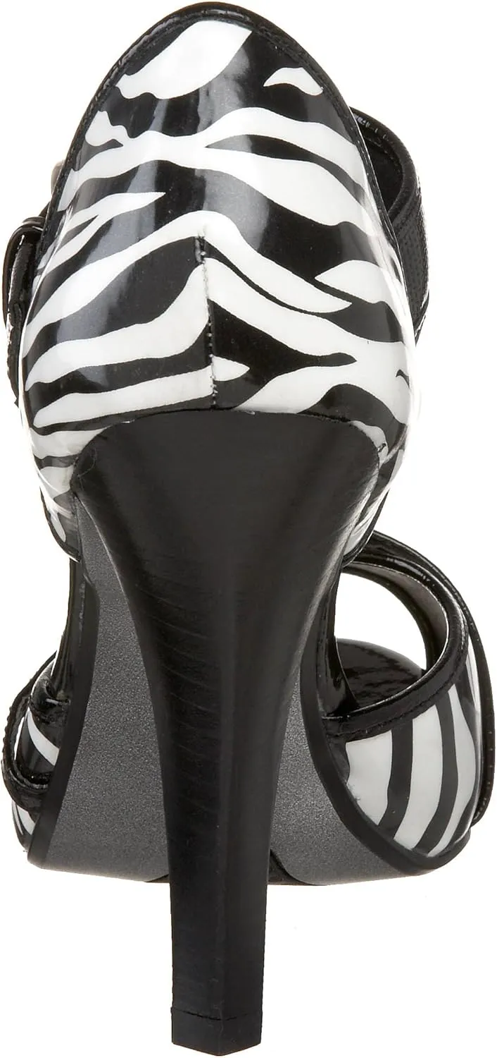 Naughty Monkey Women's Chutes and Ladders 2 Open Toe Pump