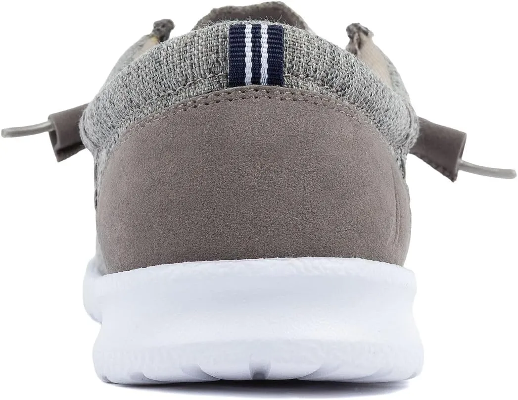 Nautica Men's Comfort Loafers, Slip-On Boat Shoe, Lightweight Casual Stretch Sneaker-Rushford