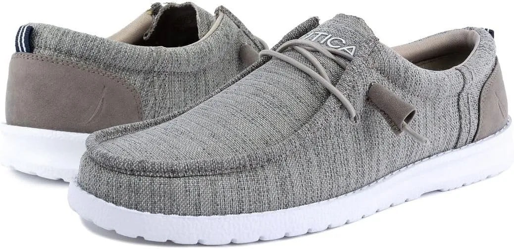 Nautica Men's Comfort Loafers, Slip-On Boat Shoe, Lightweight Casual Stretch Sneaker-Rushford