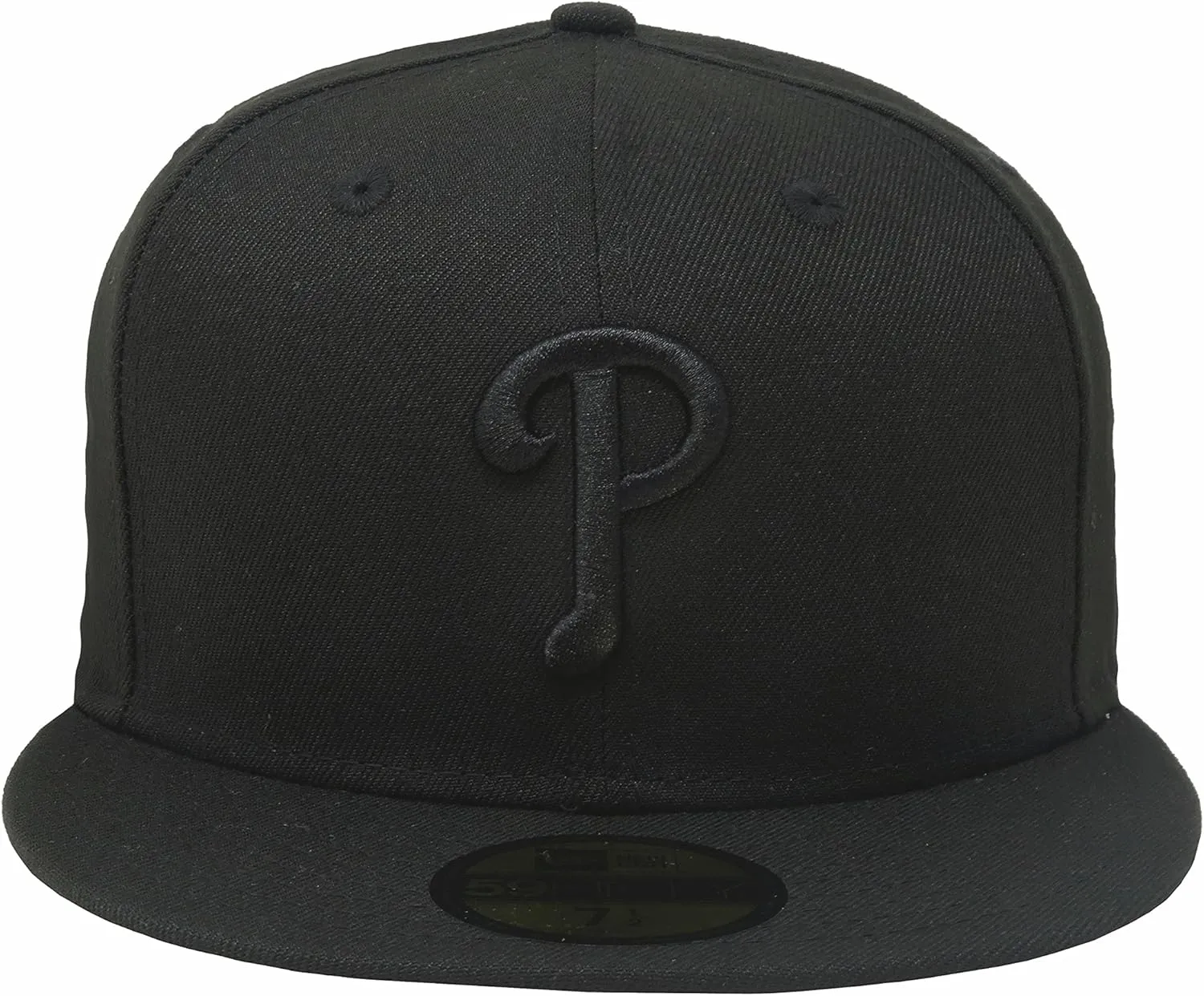New Era 59Fifty Hat Philadelphia Phillies Black on Black Fitted Cap 11591117
