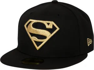 New Era Superman Gold Logo Black Colorway 59Fifty Fitted Hat