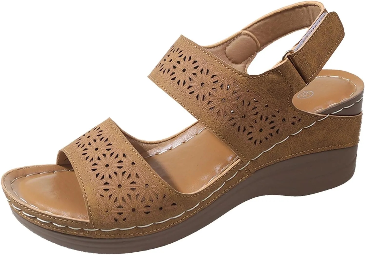 New Fish Mouth Slotted Buckle Wedge Platform Casual Women's Sandals Texture Surface Summer Wedges Sandals for Women