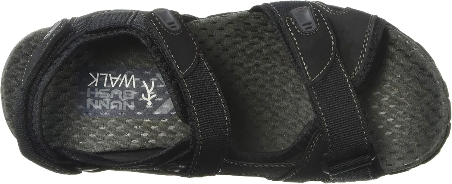 Nunn Bush Men's Rio Bravo Three Strap Outdoor Sport River Sandal with Hook and Loop Closure