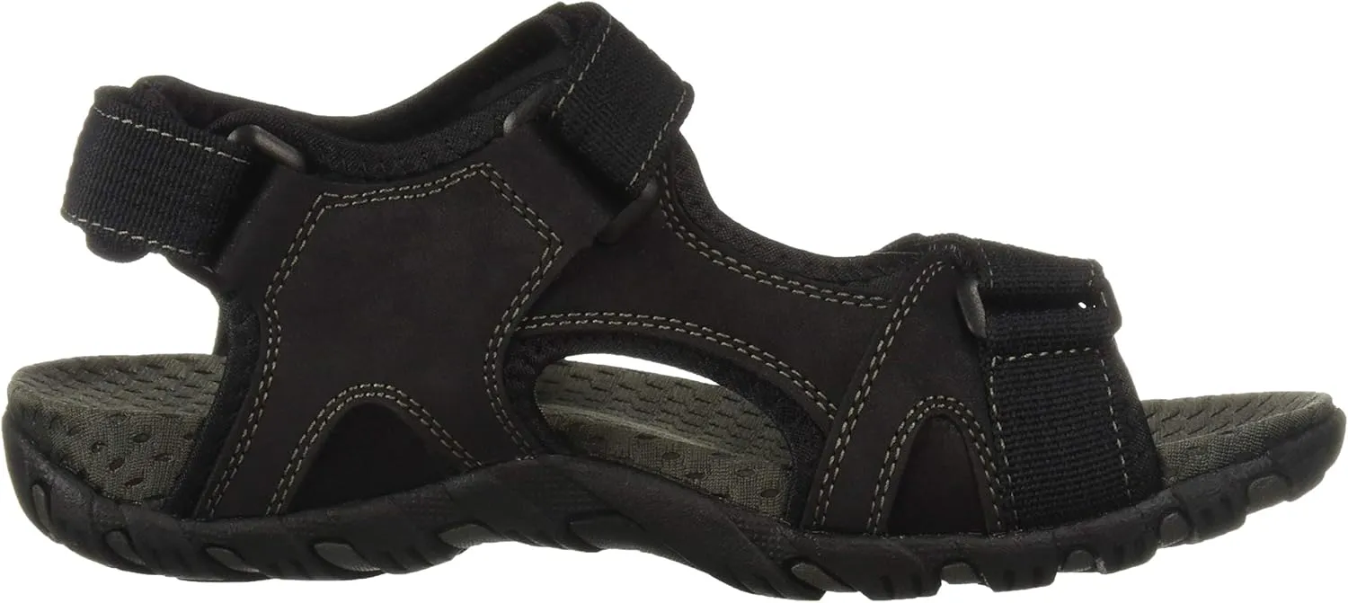 Nunn Bush Men's Rio Bravo Three Strap Outdoor Sport River Sandal with Hook and Loop Closure