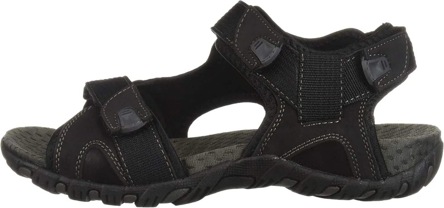 Nunn Bush Men's Rio Bravo Three Strap Outdoor Sport River Sandal with Hook and Loop Closure