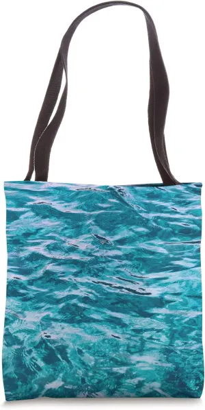 Ocean Waves blue deep sea water Tote Bag