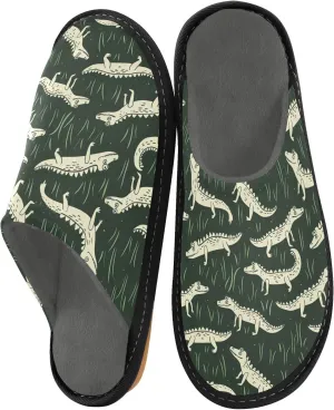 ODAWA Zebra Yellow Male Shoe House Slippers Memory Foam Plush Mens Slip on House Shoes
