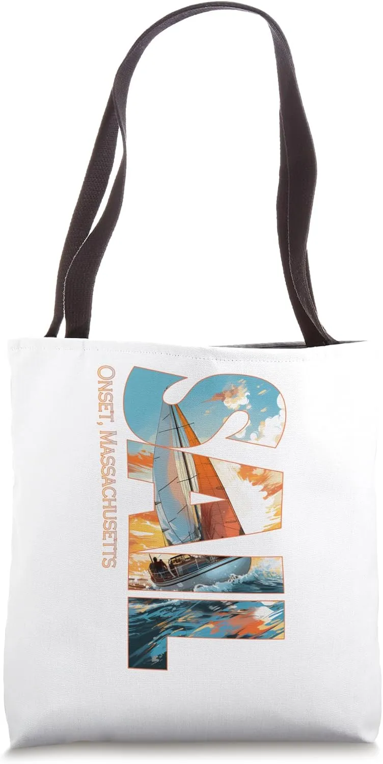 Onset Massachusetts Sailing Nautical Sailor Tote Bag
