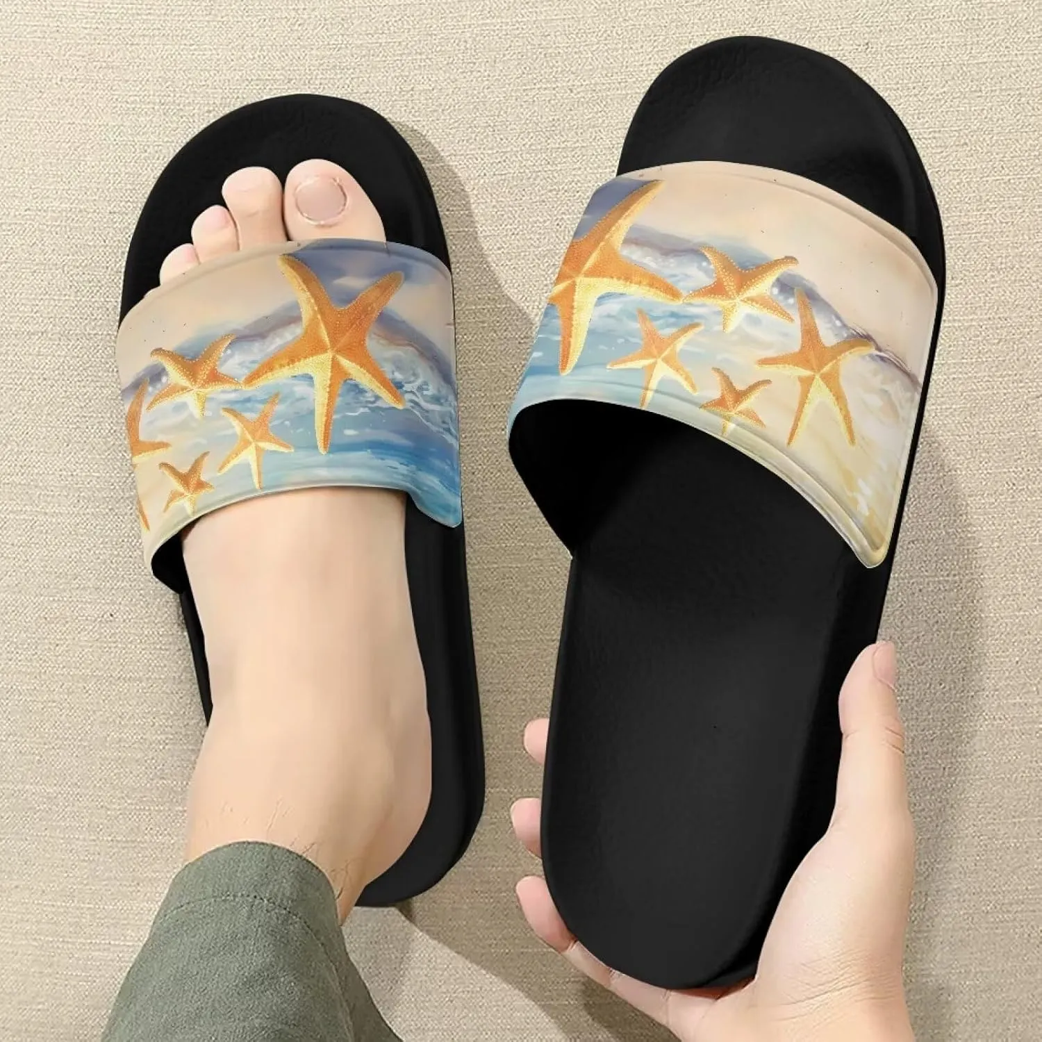 Open Toe Slippers for Women Rubber Slides Womens Sandal Slippers