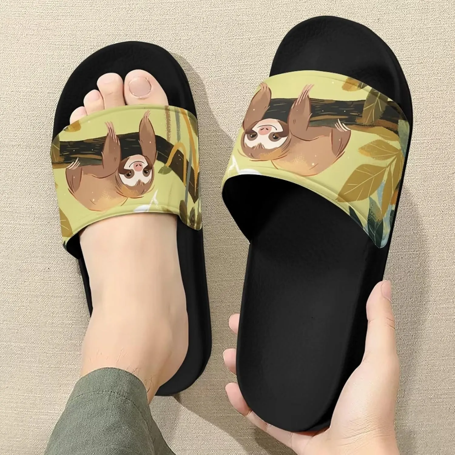 Open Toe Slippers for Women Rubber Slides Womens Sandal Slippers
