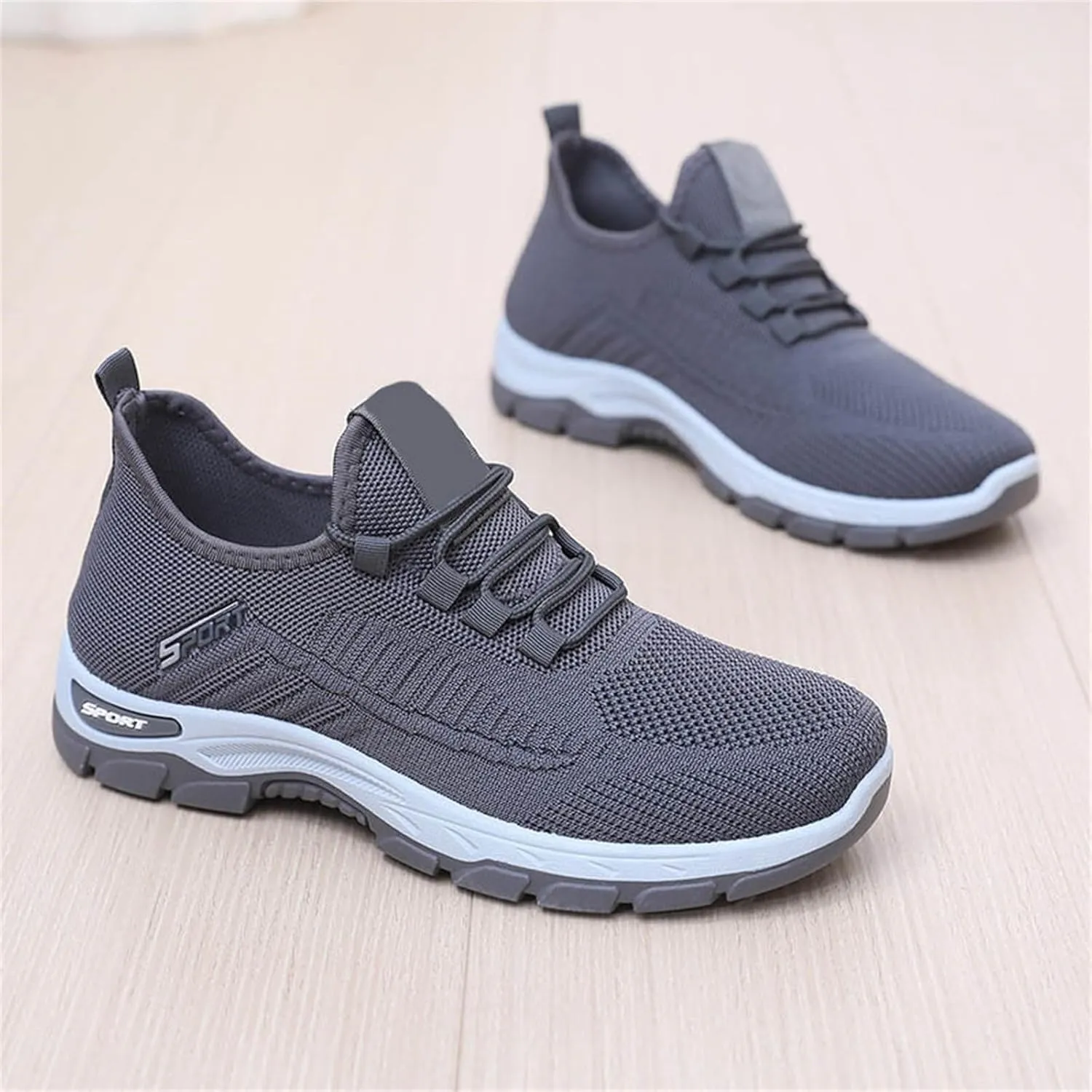 Ortho Shoes for Women Men Knitted Mesh Breathable Orthopedic Sneaker,Non Slip&Arch Support Soft-Soled Tennis Athletic Hiking Shoe,Lightweight Plantar Fasciitis Neuropathy Sneakers with Wide Toe Box