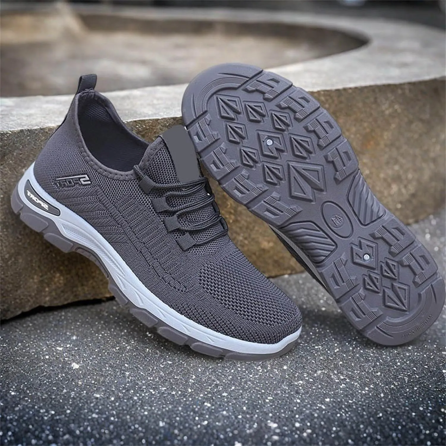Ortho Shoes for Women Men Knitted Mesh Breathable Orthopedic Sneaker,Non Slip&Arch Support Soft-Soled Tennis Athletic Hiking Shoe,Lightweight Plantar Fasciitis Neuropathy Sneakers with Wide Toe Box