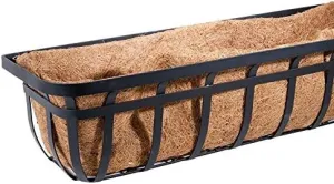 Panacea 88559 Flat Iron Series Planter Boxes, Black, 48" L, 4 Pack