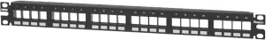 Panduit NKPP24FMY Category-6 24-Port Flat Modular Patch Panel, Black