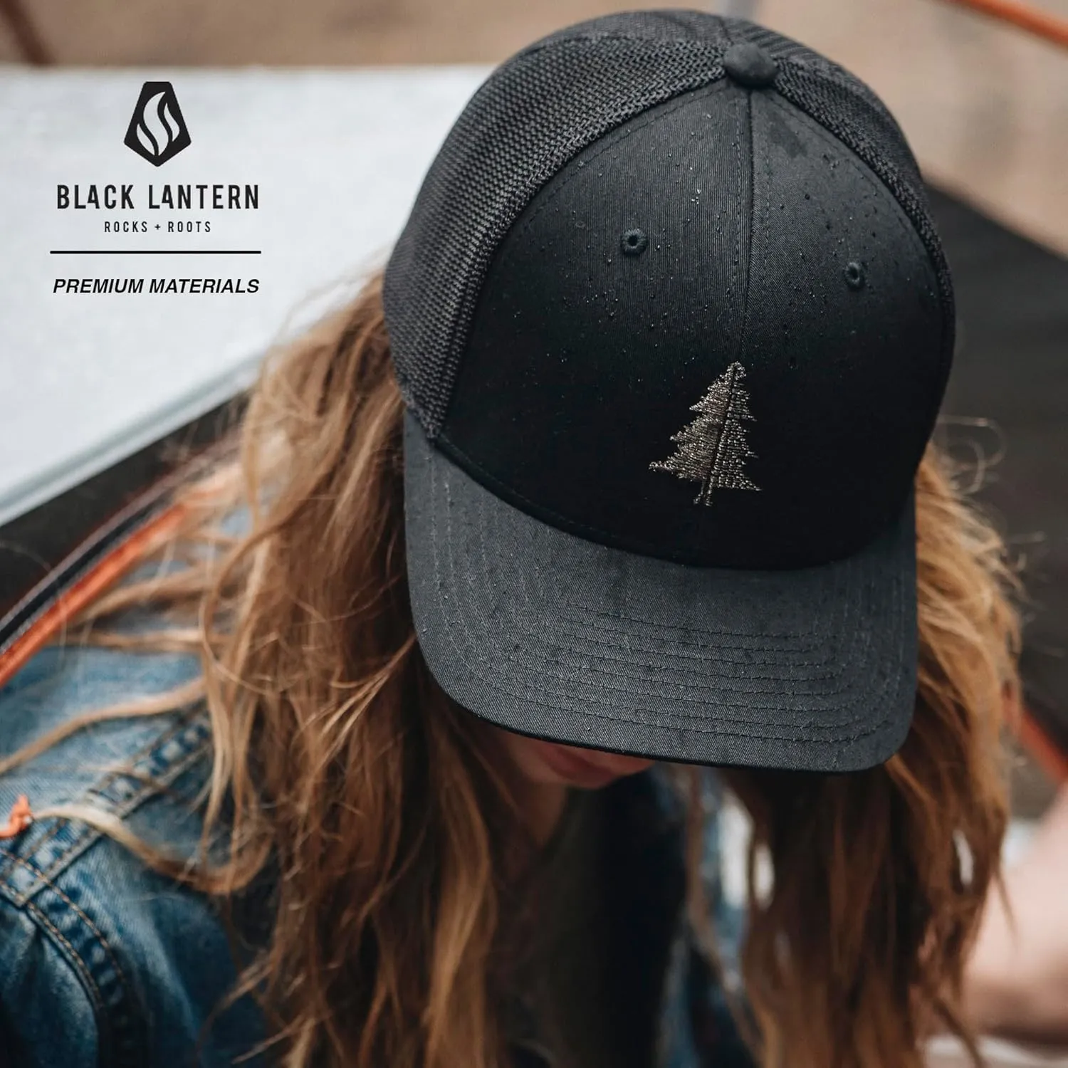 Peak Prism Baseball Hat – Flat or Curved Bill Cap for Men & Women – Sunrise Mountain Design by Black Lantern