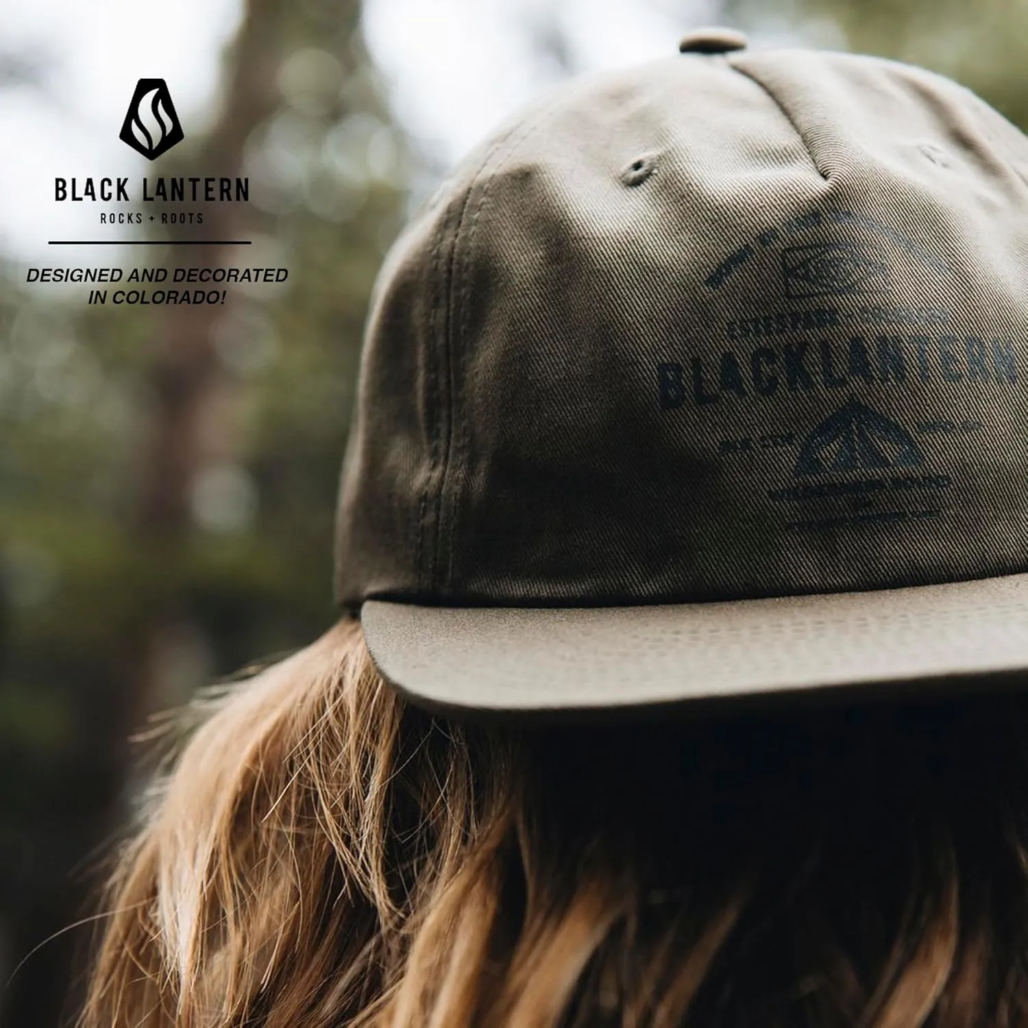 Peak Prism Baseball Hat – Flat or Curved Bill Cap for Men & Women – Sunrise Mountain Design by Black Lantern