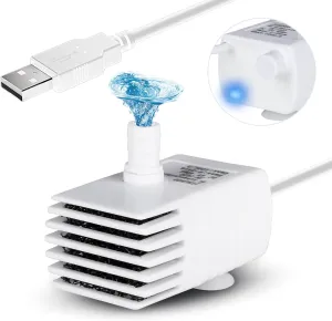 PETNF Replacement Pump for Cat Water Fountain with LED Light, Compatible for 3L/101OZ Transparency Pet Water Fountain, Ultra Quiet Long Lifespan Cat Water Pump with Adjustable 3 Kind Water Flow