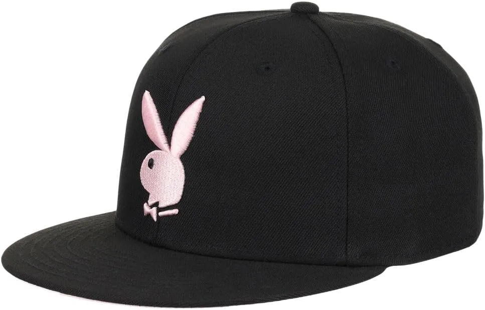 Playboy Pink & Black Fitted Flat Bill Hat