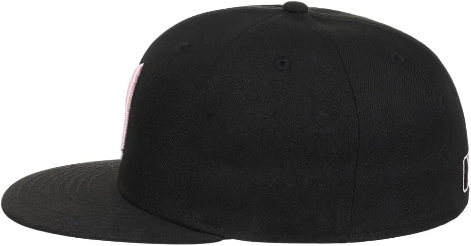 Playboy Pink & Black Fitted Flat Bill Hat