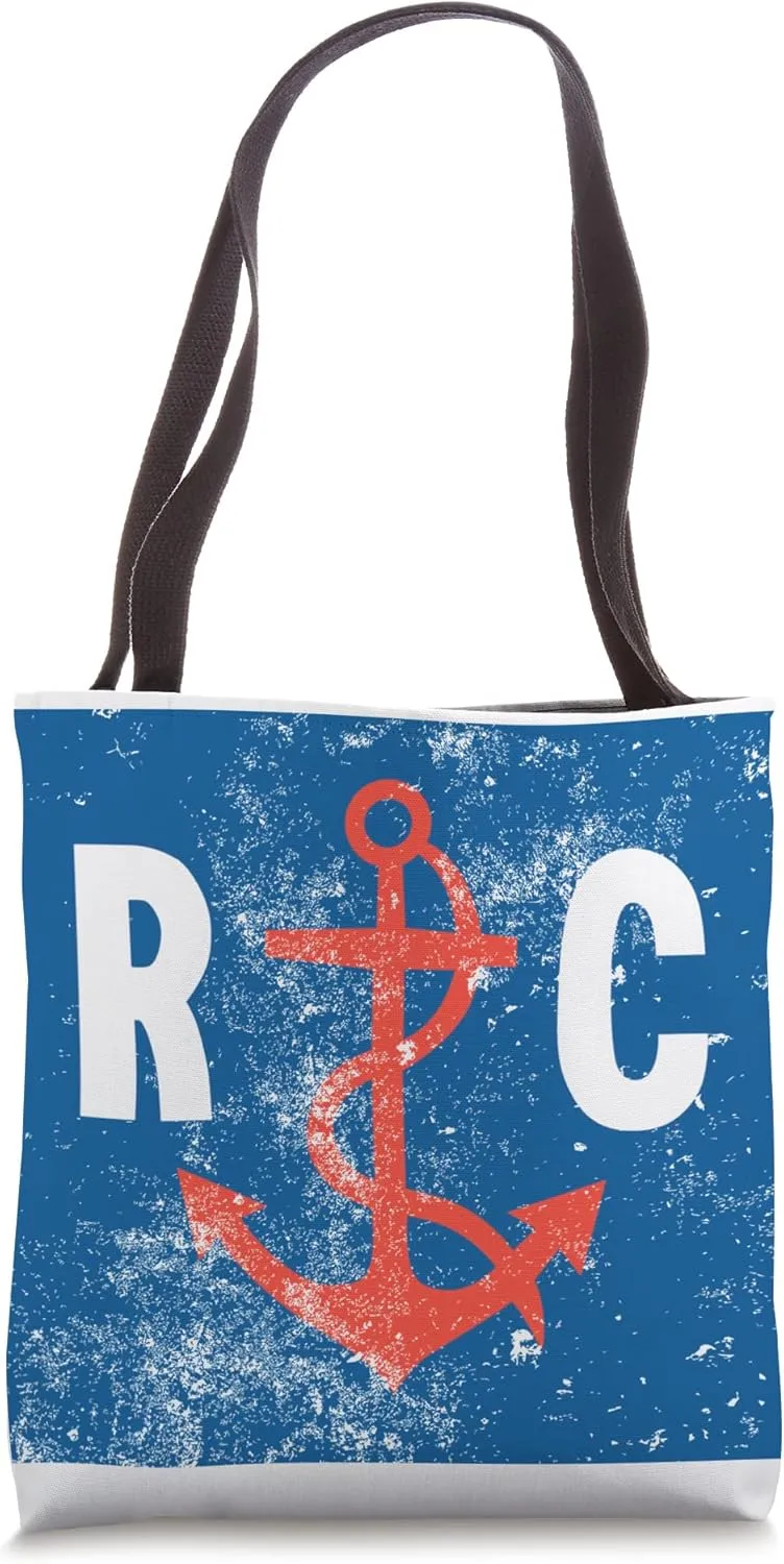 Race Committee Sailing Official Flag RC Anchor Distressed Tote Bag