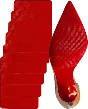 Red Bottom Shoe Protector Compatible with Christian Louboutin Women Shoes,Sole Guard,Self-Adhesive Red Bottoms Sole Protector for Womens High Heels(Size 6"x4.5" Texture Face 6Pcs)
