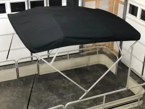 Replacement Bimini Top Canvas with Boot, Made for Sunset Bay Pontoon Boats, Fits Factory Frame!, 9' Long x 8.5' Wide, 16oz, 4 Bow
