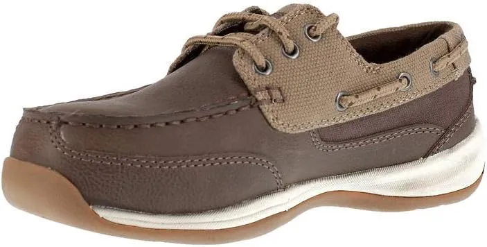 Rockport Women's Sailing Club Safety Toe Three Eye Tie Boat Shoe
