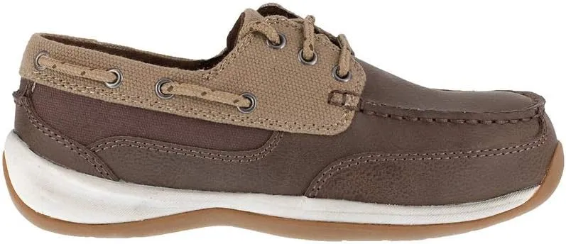 Rockport Women's Sailing Club Safety Toe Three Eye Tie Boat Shoe