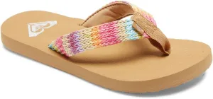 Roxy Girl's Porto Raffia Sandal - Black