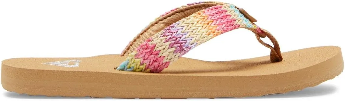 Roxy Girl's Porto Raffia Sandal - Black
