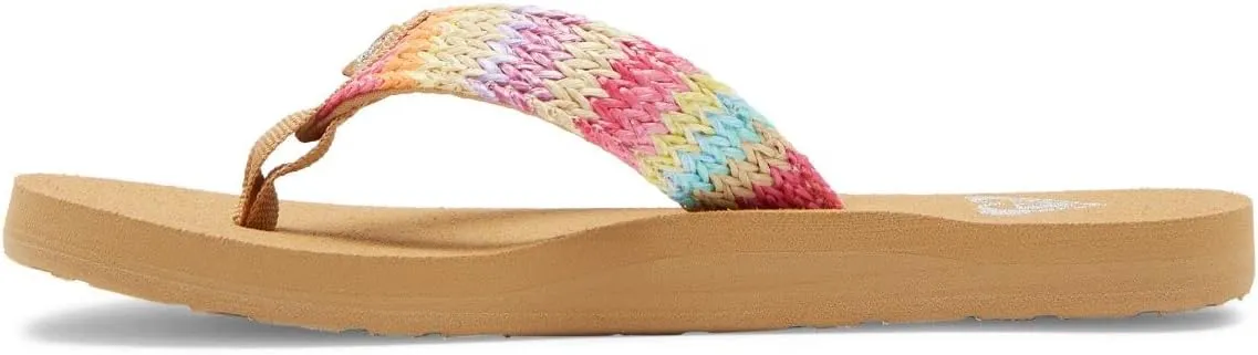 Roxy Girl's Porto Raffia Sandal - Black