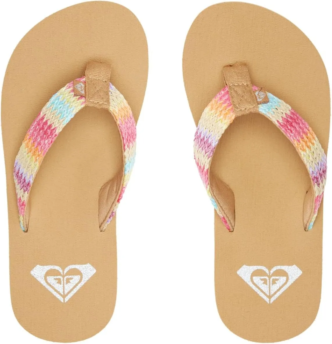 Roxy Girl's Porto Raffia Sandal - Black