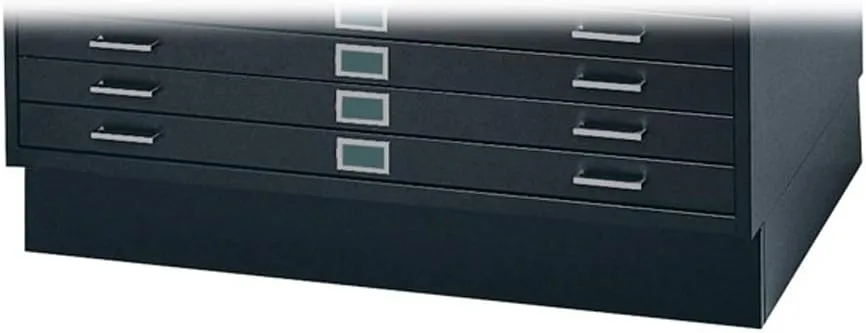 Safco Products Flat File Closed Base for 5-Drawer 4994BLR Flat File, Sold Separately, Black