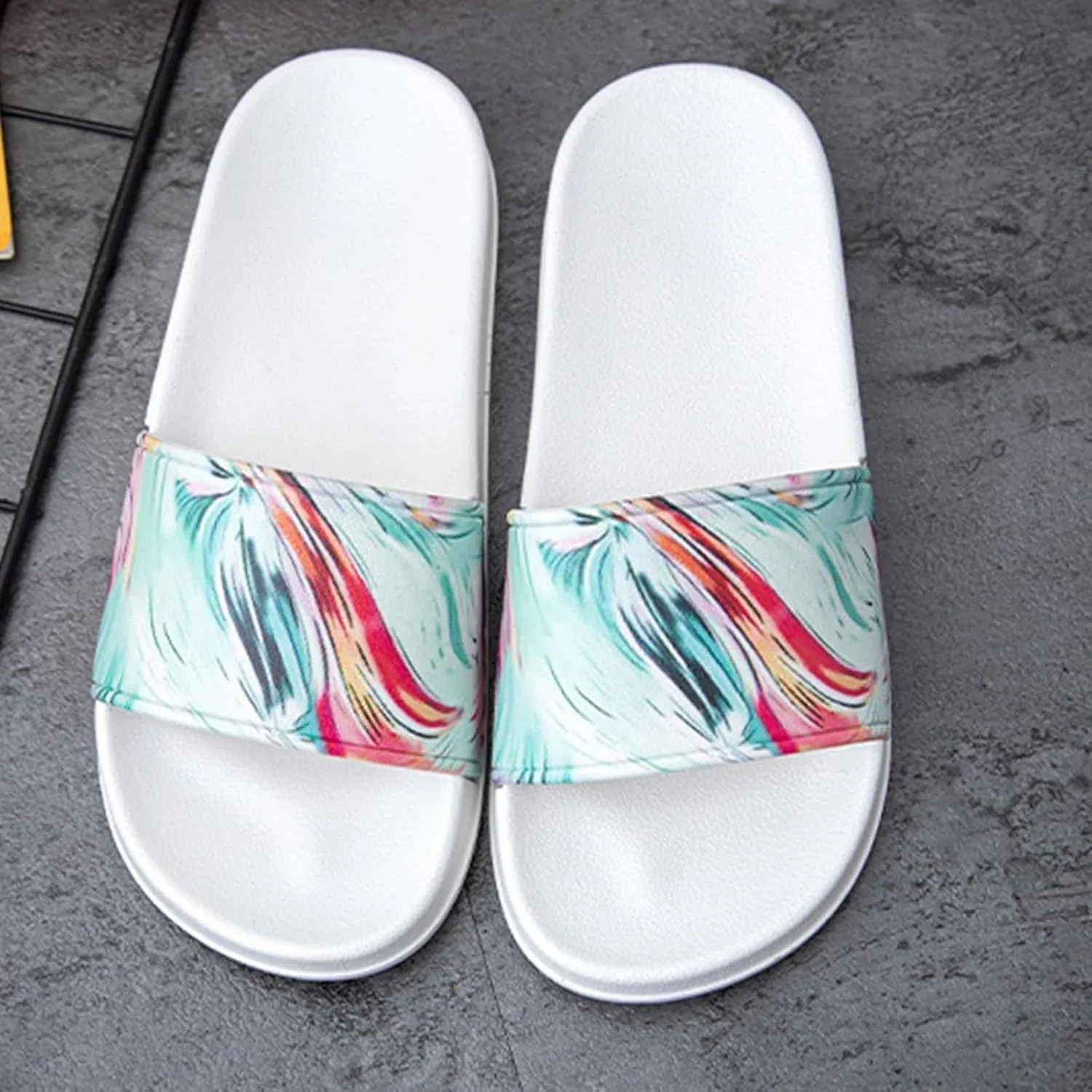 Sandals Women Dressy Summer Fashion Floral Pattern Men And Women Indoor Home Bathing Outside Wear Home Versatile One